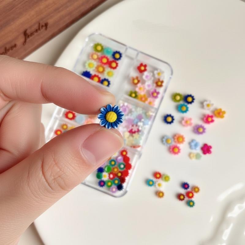 Resin Art Using Flowers - Hiasan Kuku Bunga Matahari Summer Vibe