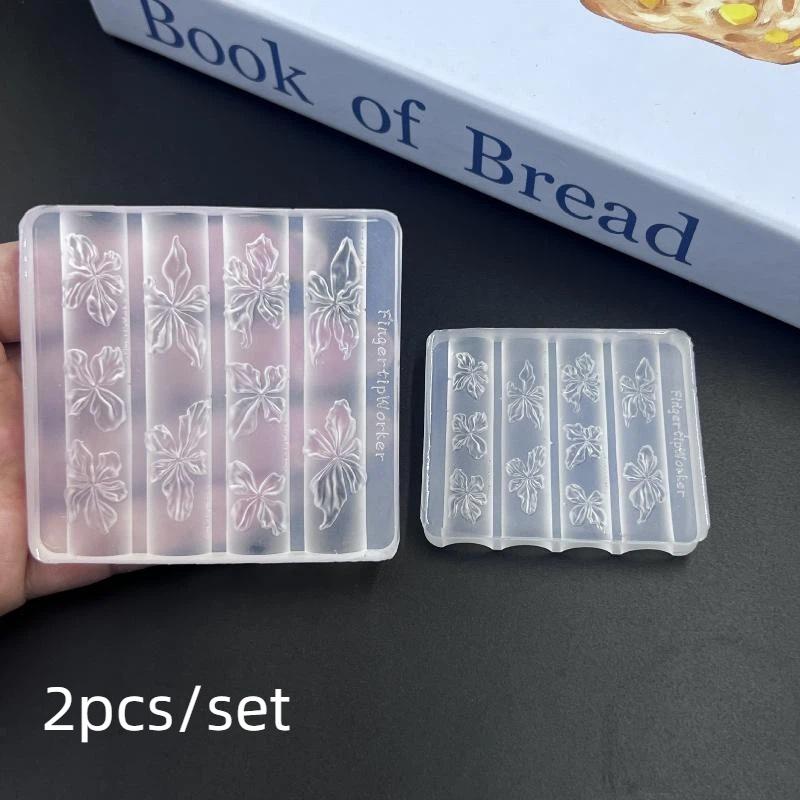 Resin Art Using Flowers - Cetakan Silikon Kuku 3D Motif Bunga