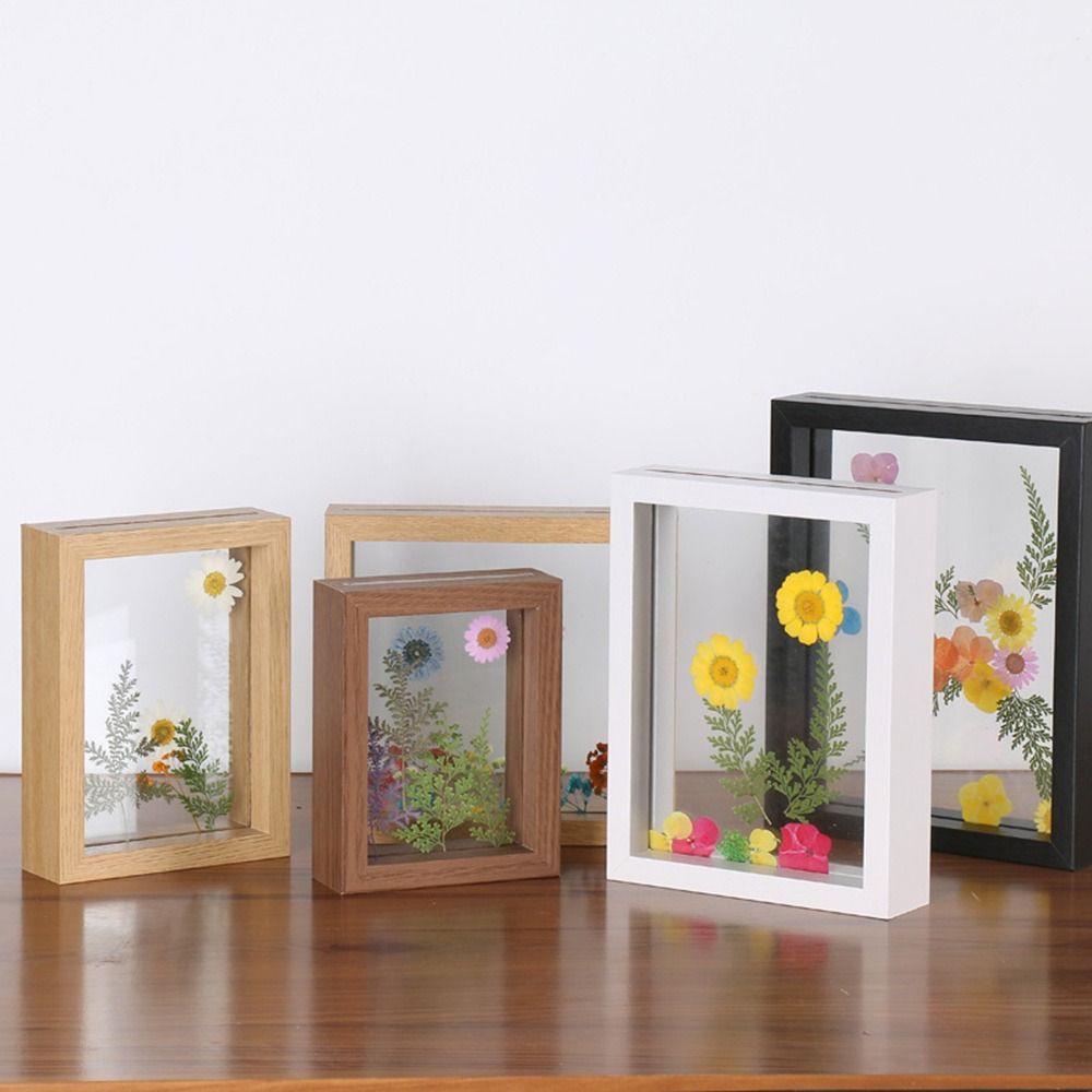 Resin Art Frame - Bingkai Spesimen Daun Kaca Kayu Bingkai