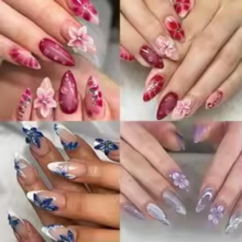 Resin Art Using Flowers - Cetakan Kuku Bunga 3D Silikon untuk