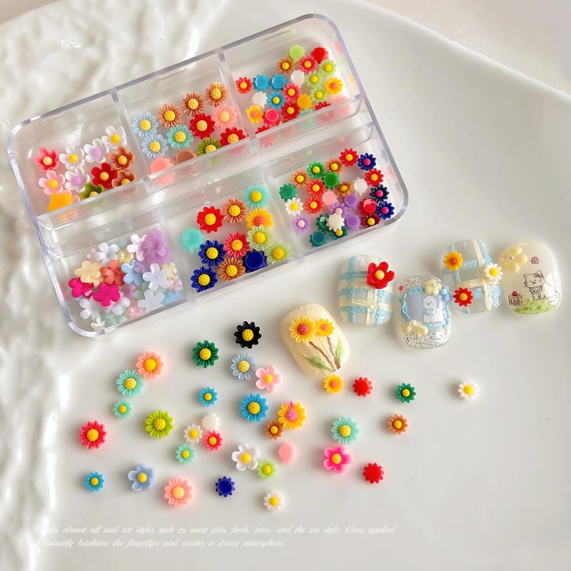 Resin Art Using Flowers - Hiasan Kuku Bunga Matahari Summer Vibe