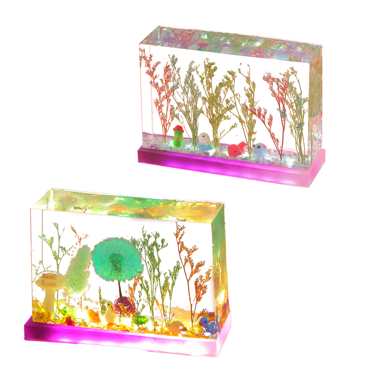 Ornamen Kubus Bunga Kering Tem - Resin Art Work ulasan dan harga