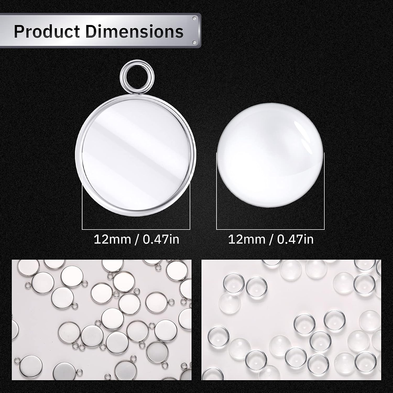 20 Buah Baki Liontin Bulat dar - Resin Art Diy ulasan dan harga
