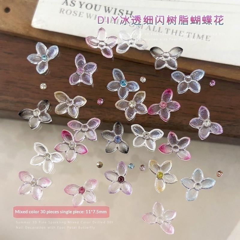 Hiasan Kuku 3D Berkilau 30Pcs  - Resin Art Using Flowers ulasan dan harga