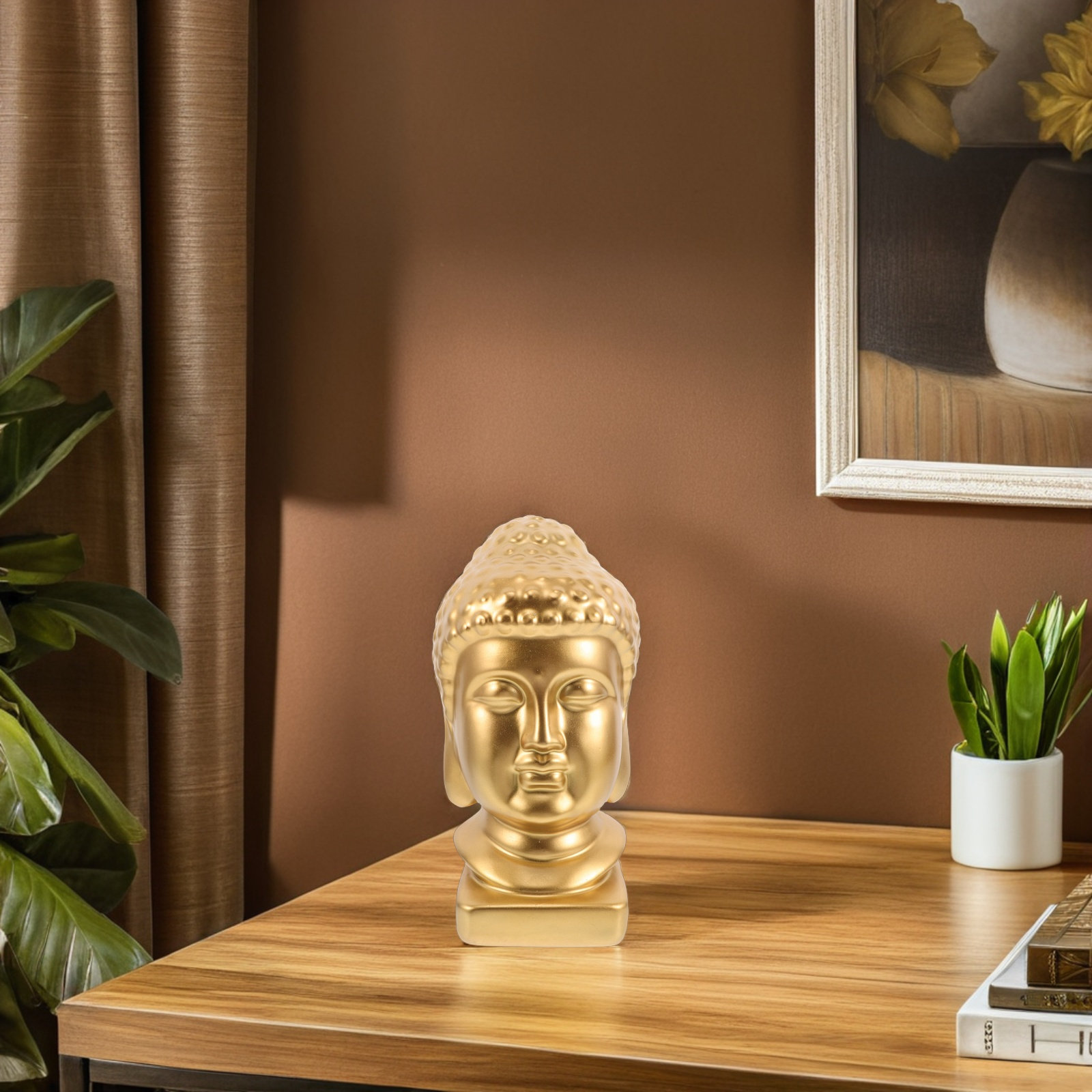 Patung Kepala Buddha Resin, Pa - Resin Art Decor ulasan dan harga