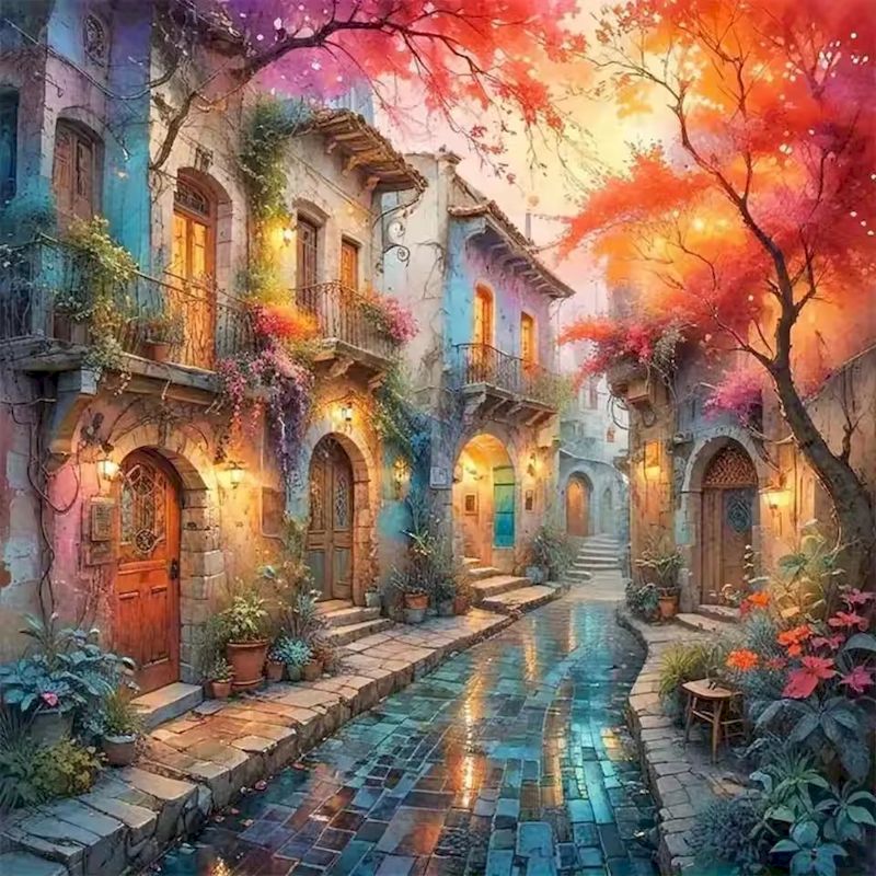 RUOPOTY Lukisan Berlian 5D, Lu - Resin Art Wallpaper ulasan dan harga