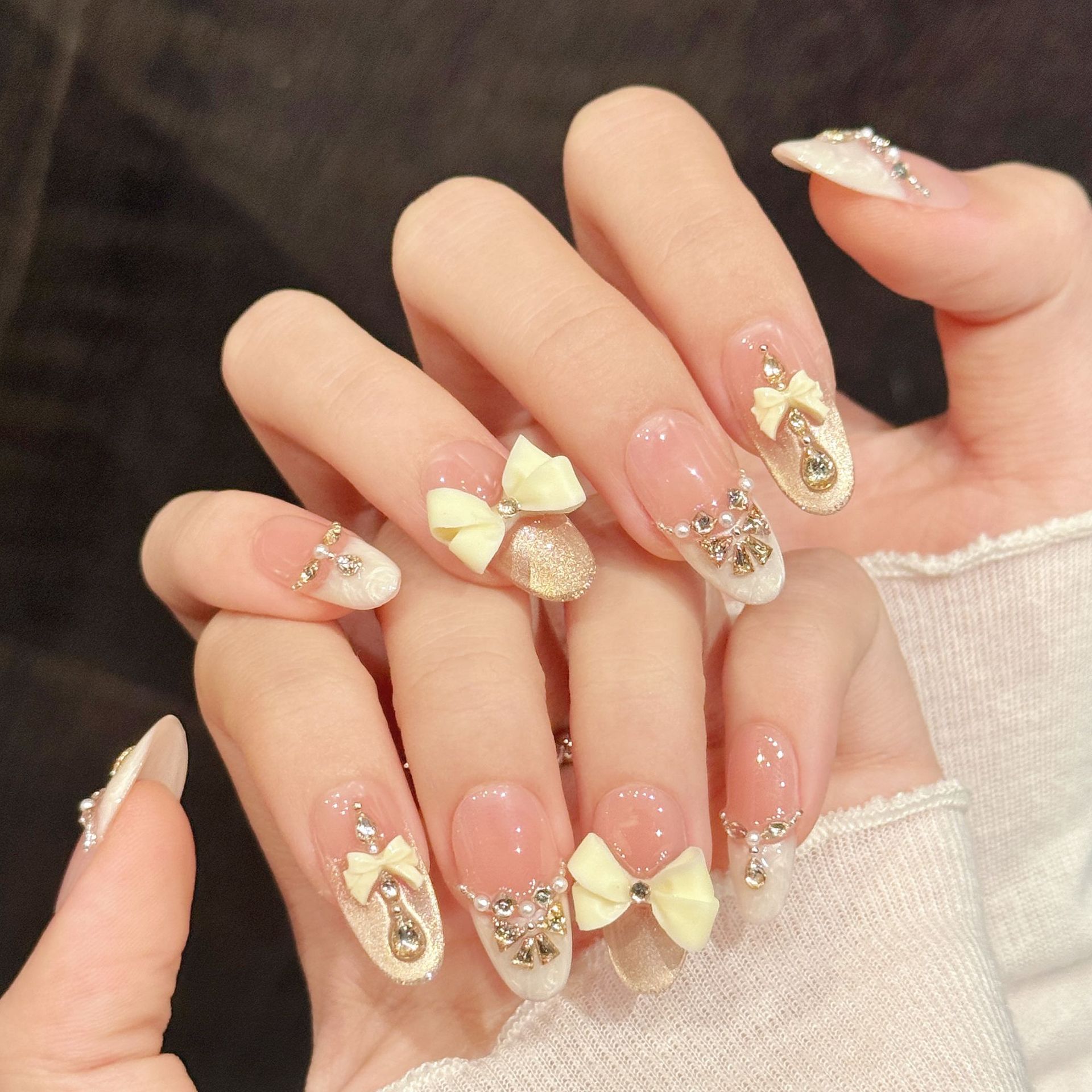 10pcs Kuku Palsu Buatan Tangan - Resin Art Decor ulasan dan harga