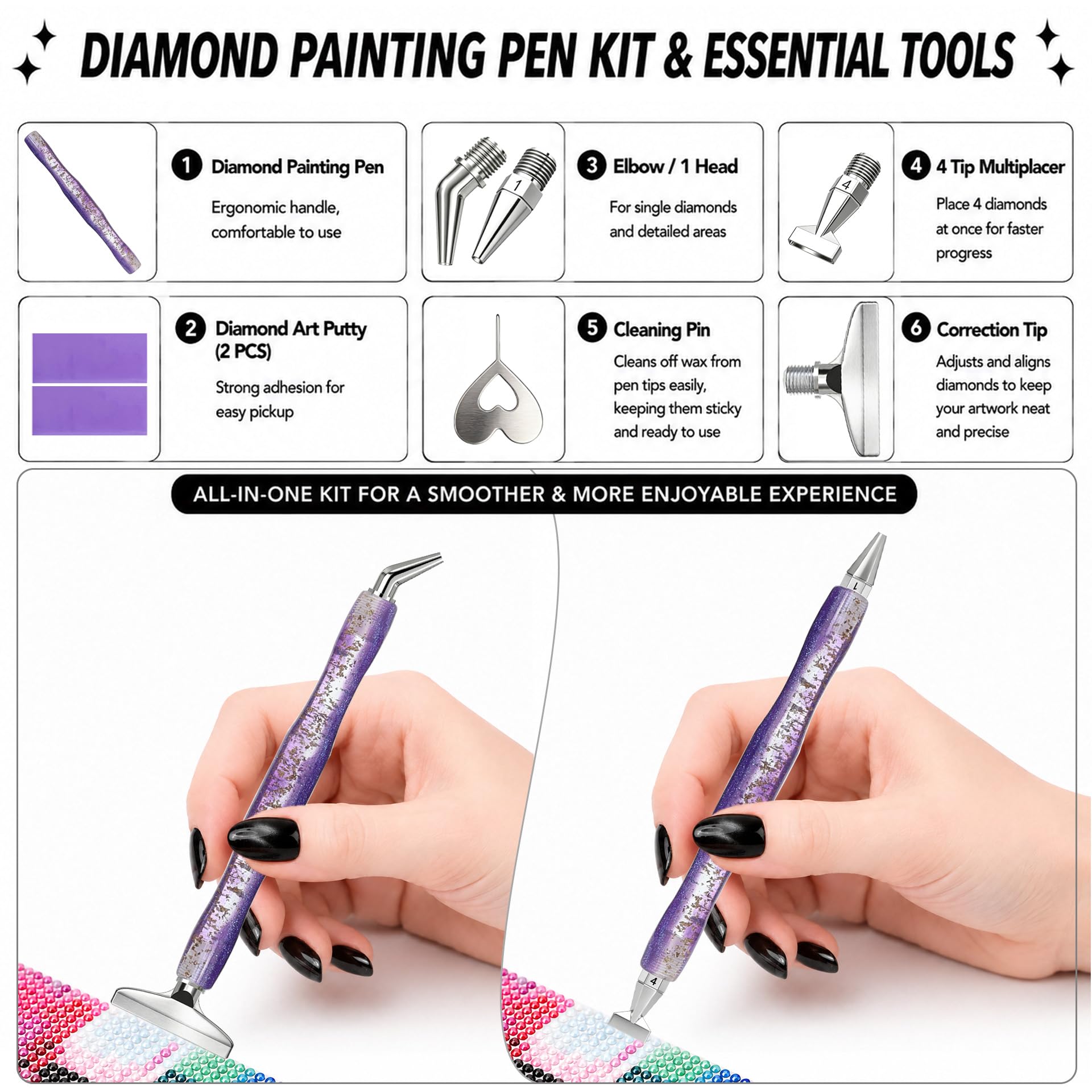 Pena seni lukis berlian, denga - Resin Art Diy ulasan dan harga
