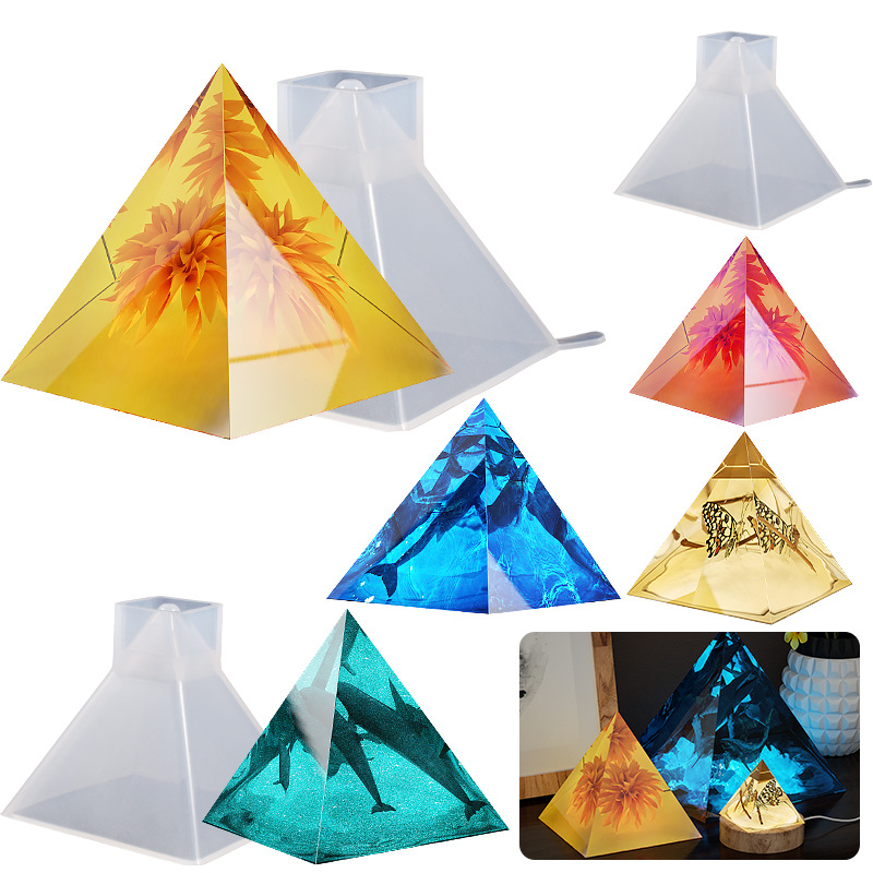 1 buah cetakan silikon piramid - Resin Art Work ulasan dan harga