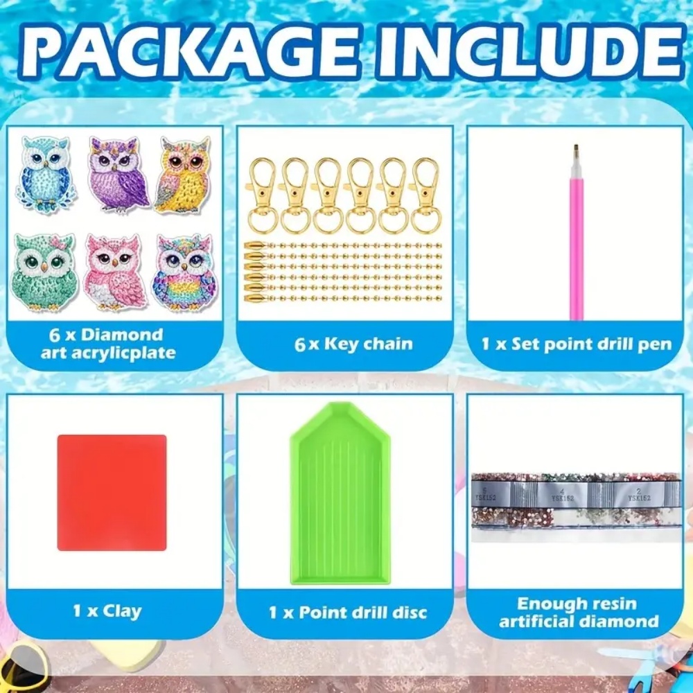 6 buah/set Gantungan Kunci Ber - Resin Art Diy ulasan dan harga