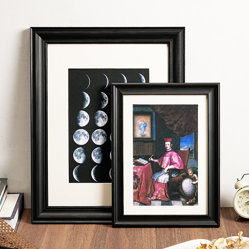 Bingkai Foto Kayu Solid Hitam  - Resin Art Frame ulasan dan harga