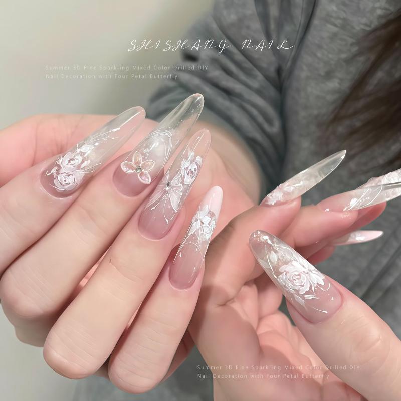 Dekorasi Seni Kuku Kupu-kupu B - Resin Art Using Flowers ulasan dan harga