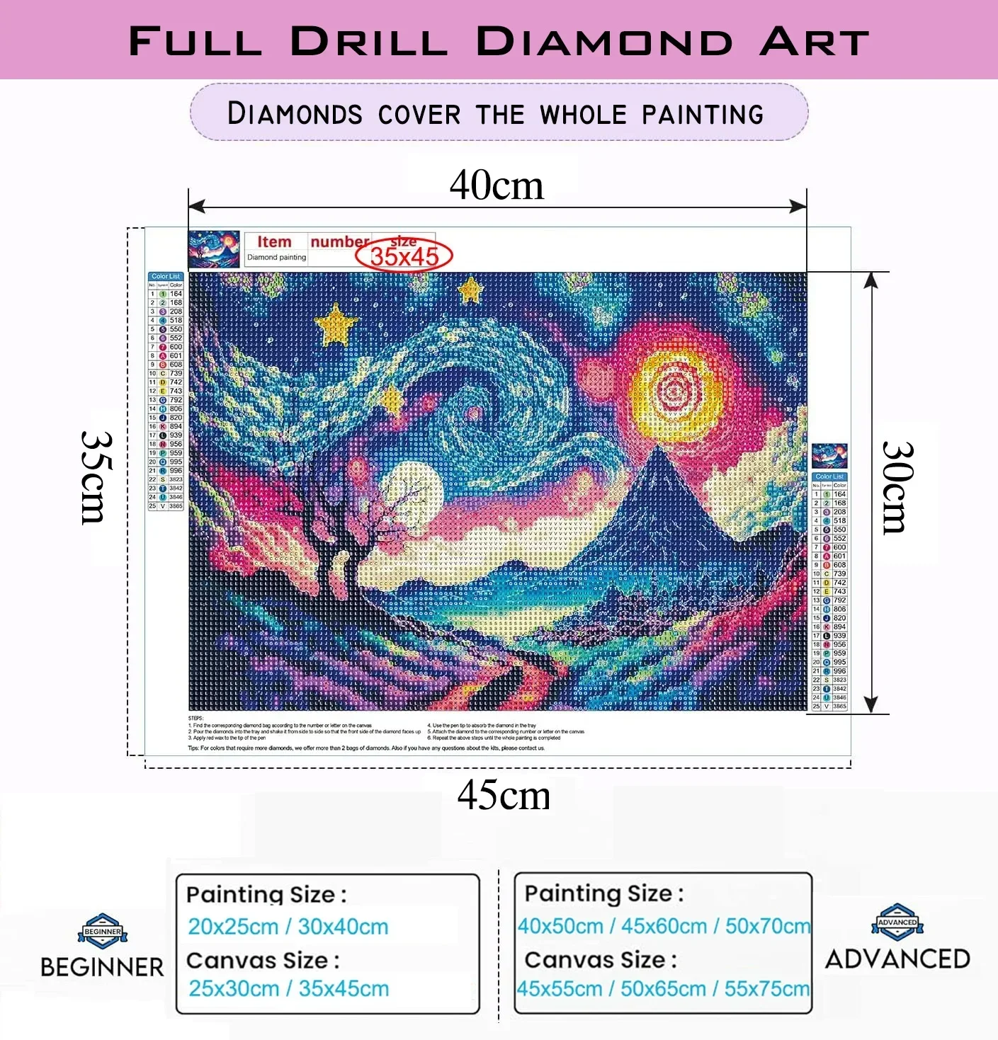 1pc Lukisan Berlian Cross Stit - Resin Art Diy ulasan dan harga
